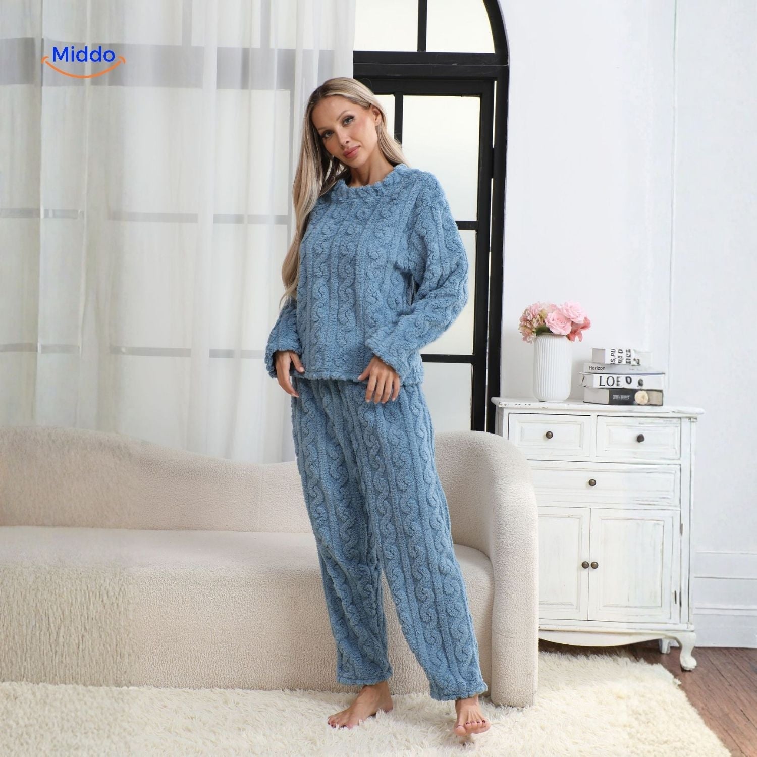 CosyLuxe™ Pyjama Set | Zachte fleece, warm & ideaal voor koude avonden