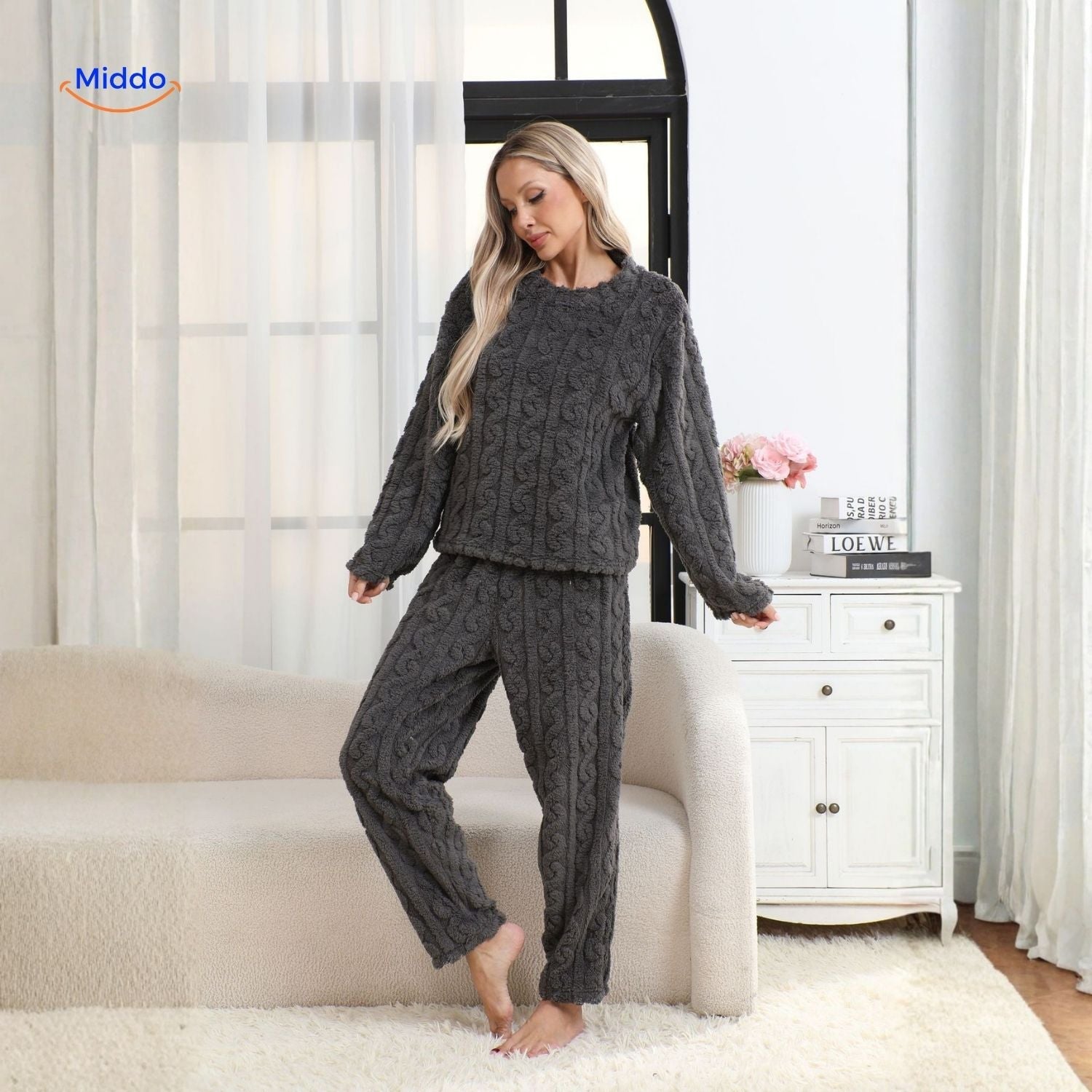 CosyLuxe™ Pyjama Set | Zachte fleece, warm & ideaal voor koude avonden