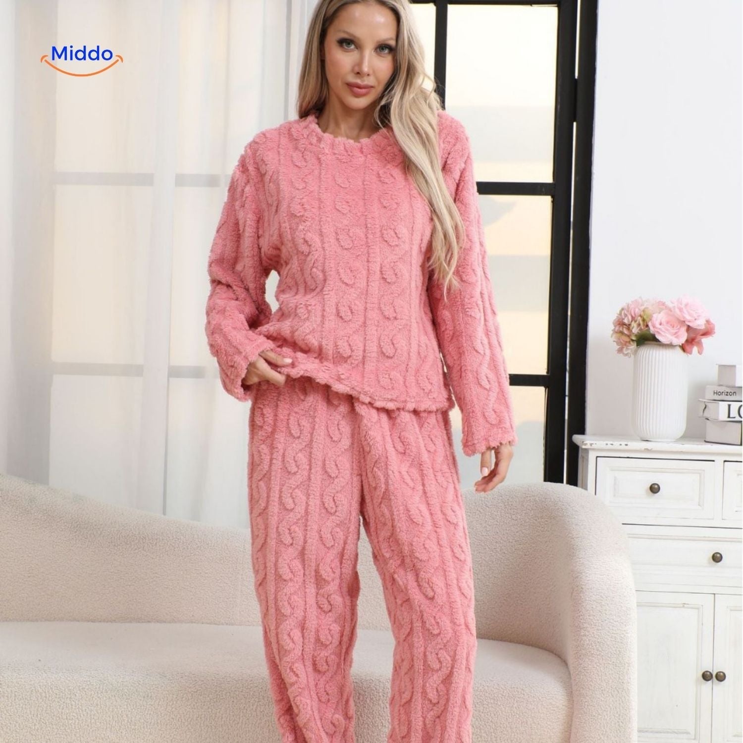CosyLuxe™ Pyjama Set | Zachte fleece, warm & ideaal voor koude avonden