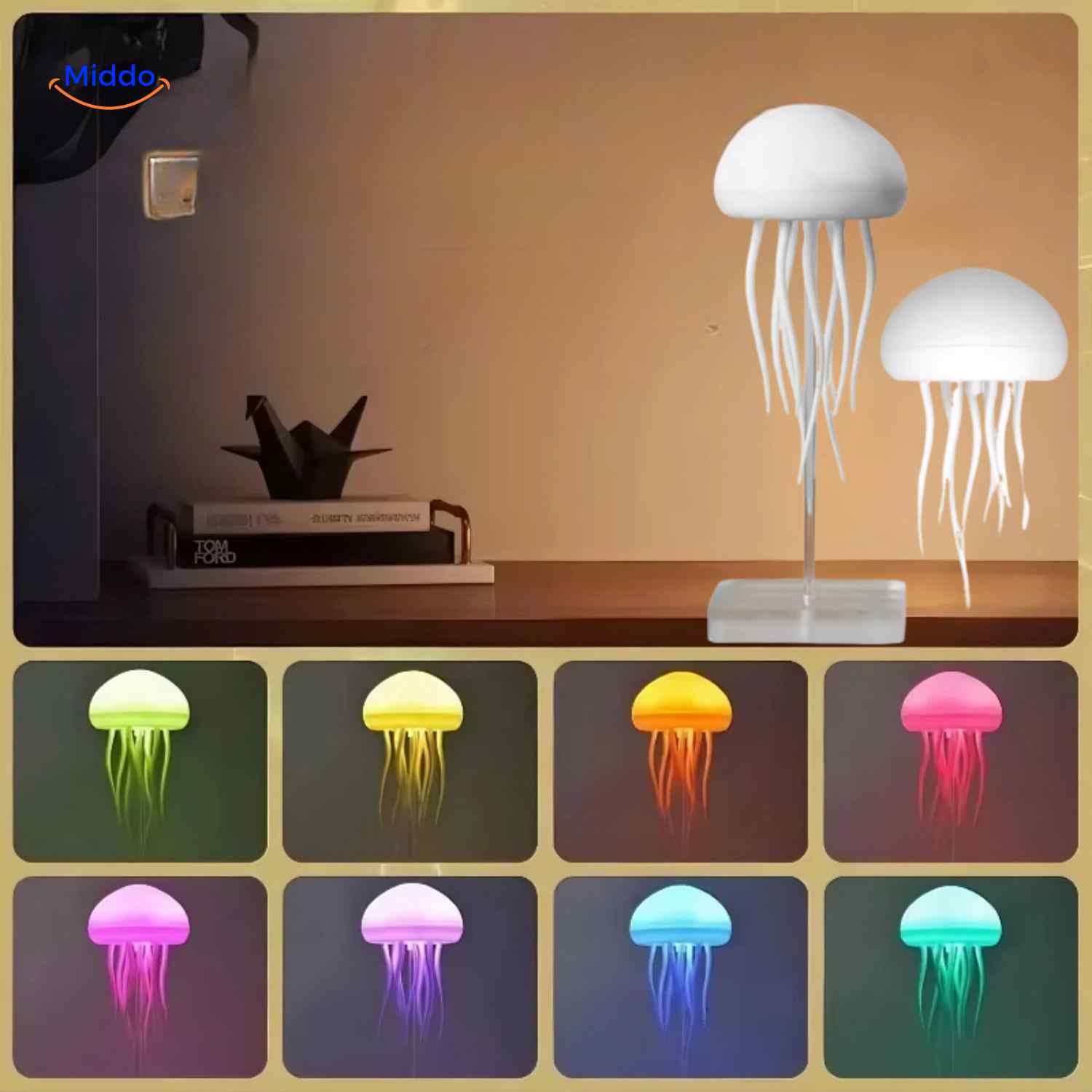 JellyGlow™ Lamp | Zwemmende Kwallen lamp, Kleurovergang & Nachtlicht