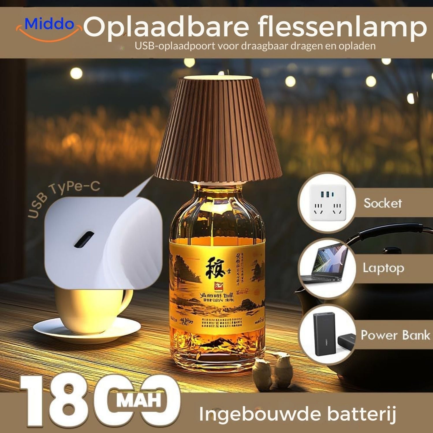 LumaVino™ Wijnlamp – Maak van Elke Fles een Betoverende Lichtbron!