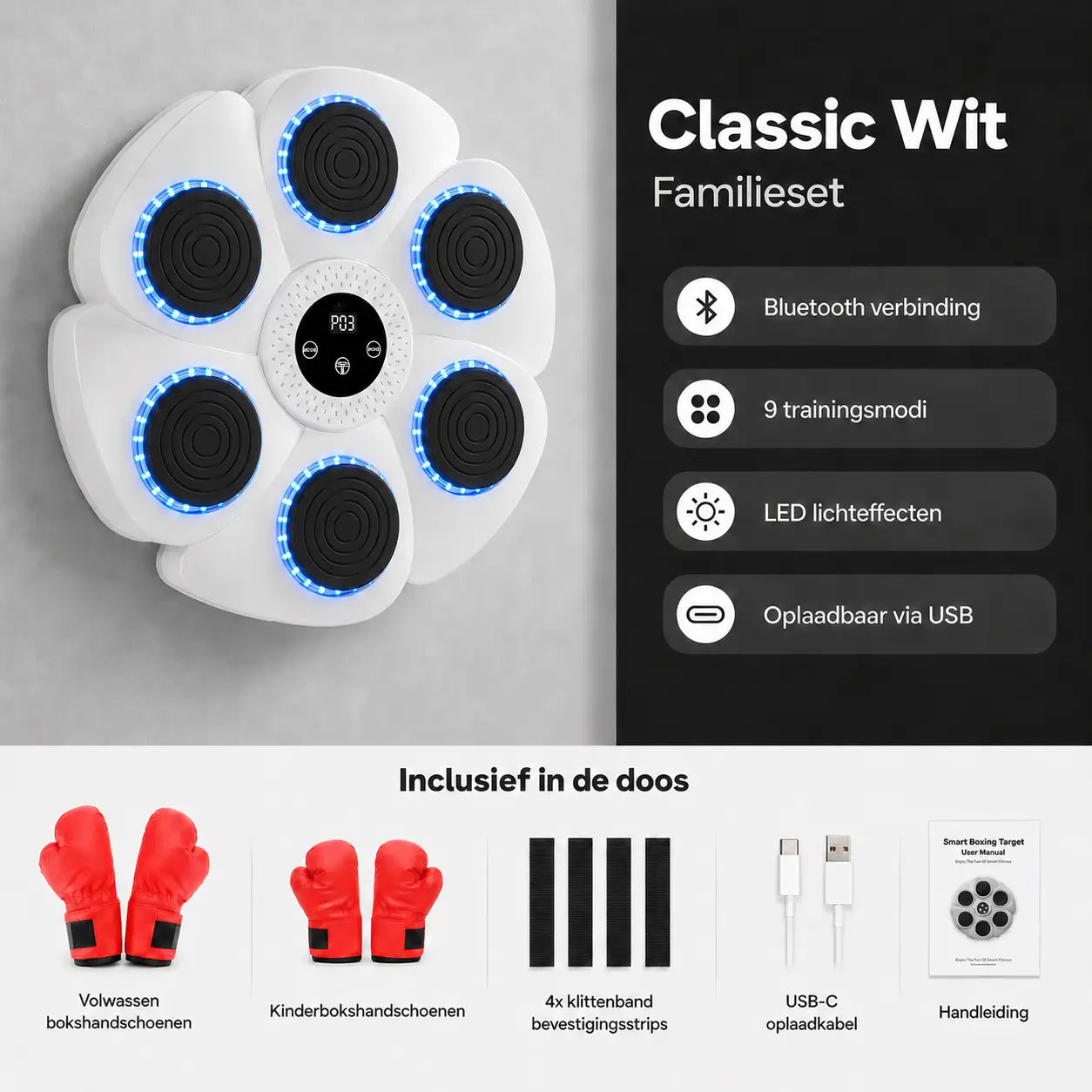 BoxPro™ Smart Muziek Boksmachine – Interactief Boksen voor Thuis