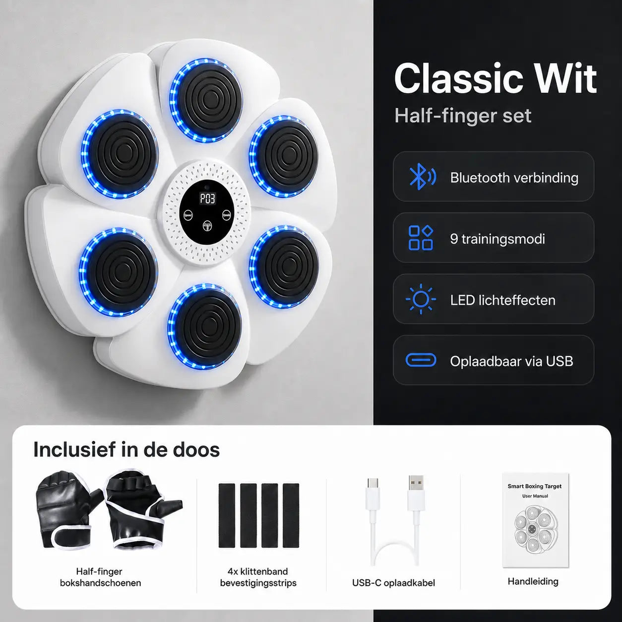 BoxPro™ Smart Muziek Boksmachine – Interactief Boksen voor Thuis