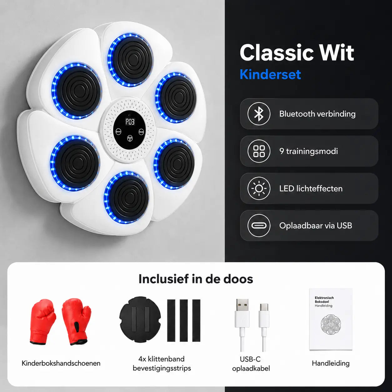 BoxPro™ Smart Muziek Boksmachine – Interactief Boksen voor Thuis