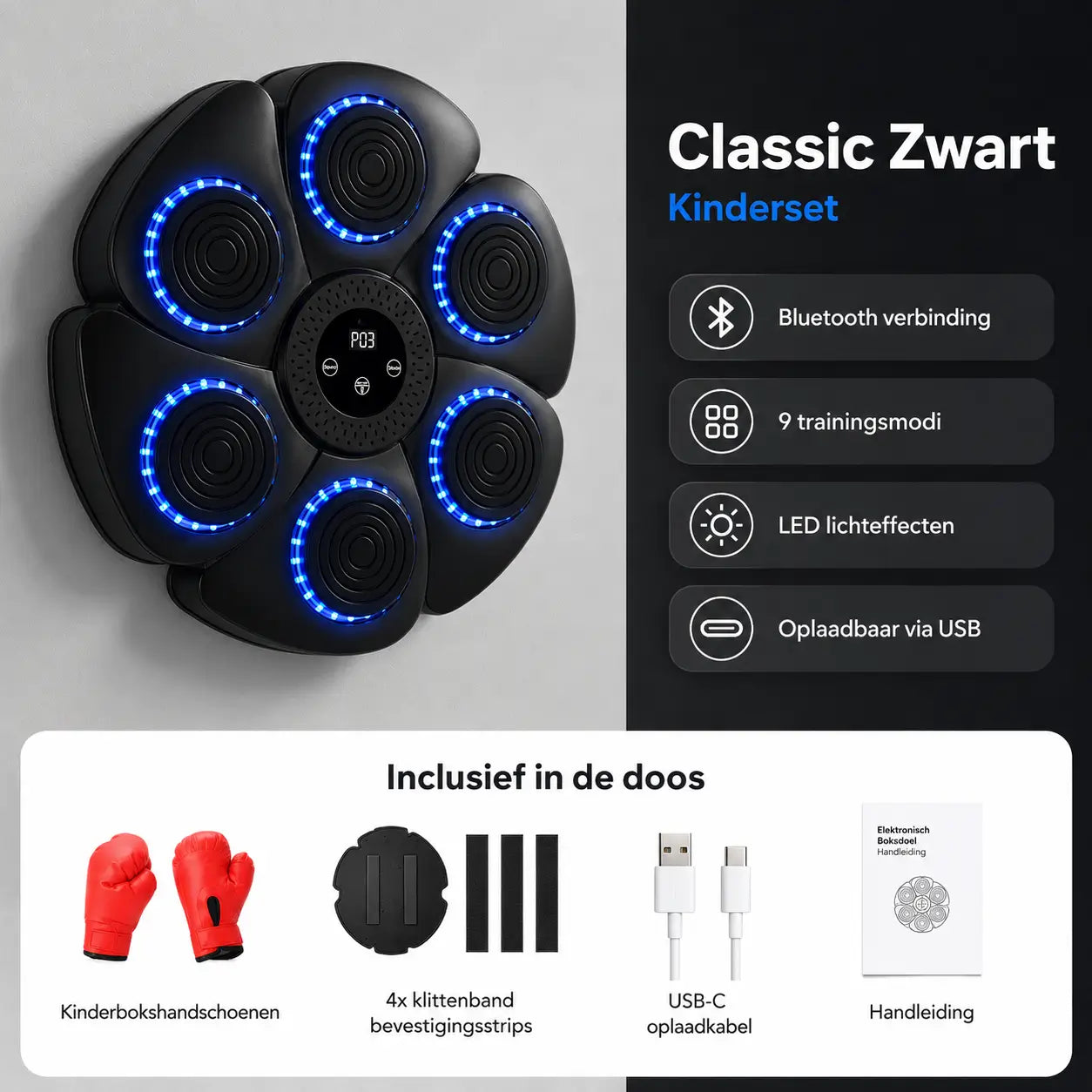 BoxPro™ Smart Muziek Boksmachine – Interactief Boksen voor Thuis