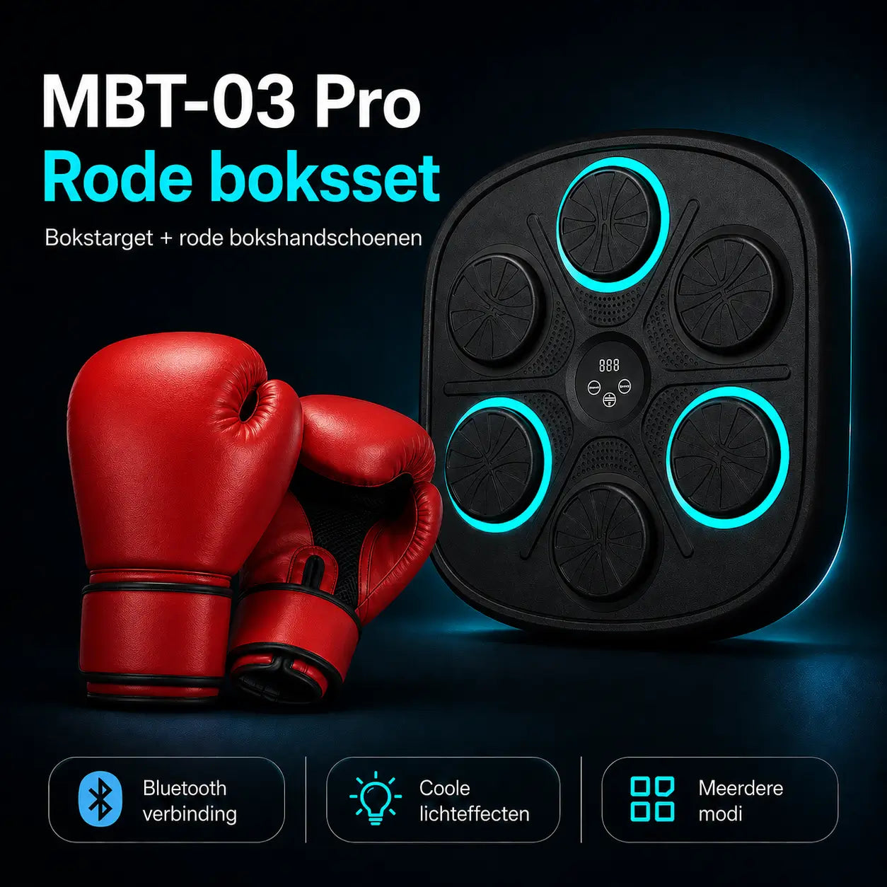 BoxPro™ Smart Muziek Boksmachine – Interactief Boksen voor Thuis