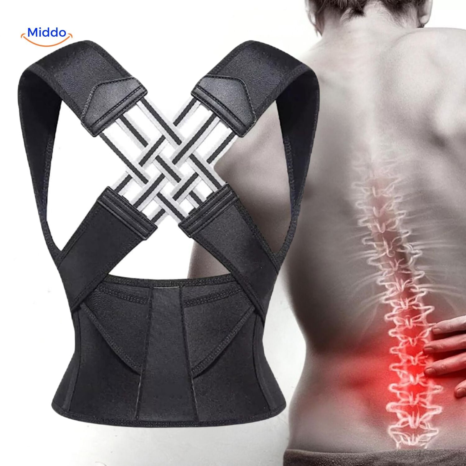 Postura™ Rugondersteuning 2.0 – Voor een Rechtere Houding & Comfortabele Rugsteun