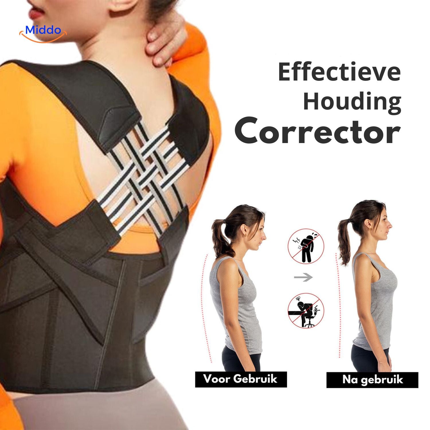 Postura™ Rugondersteuning 2.0 – Voor een Rechtere Houding & Comfortabele Rugsteun