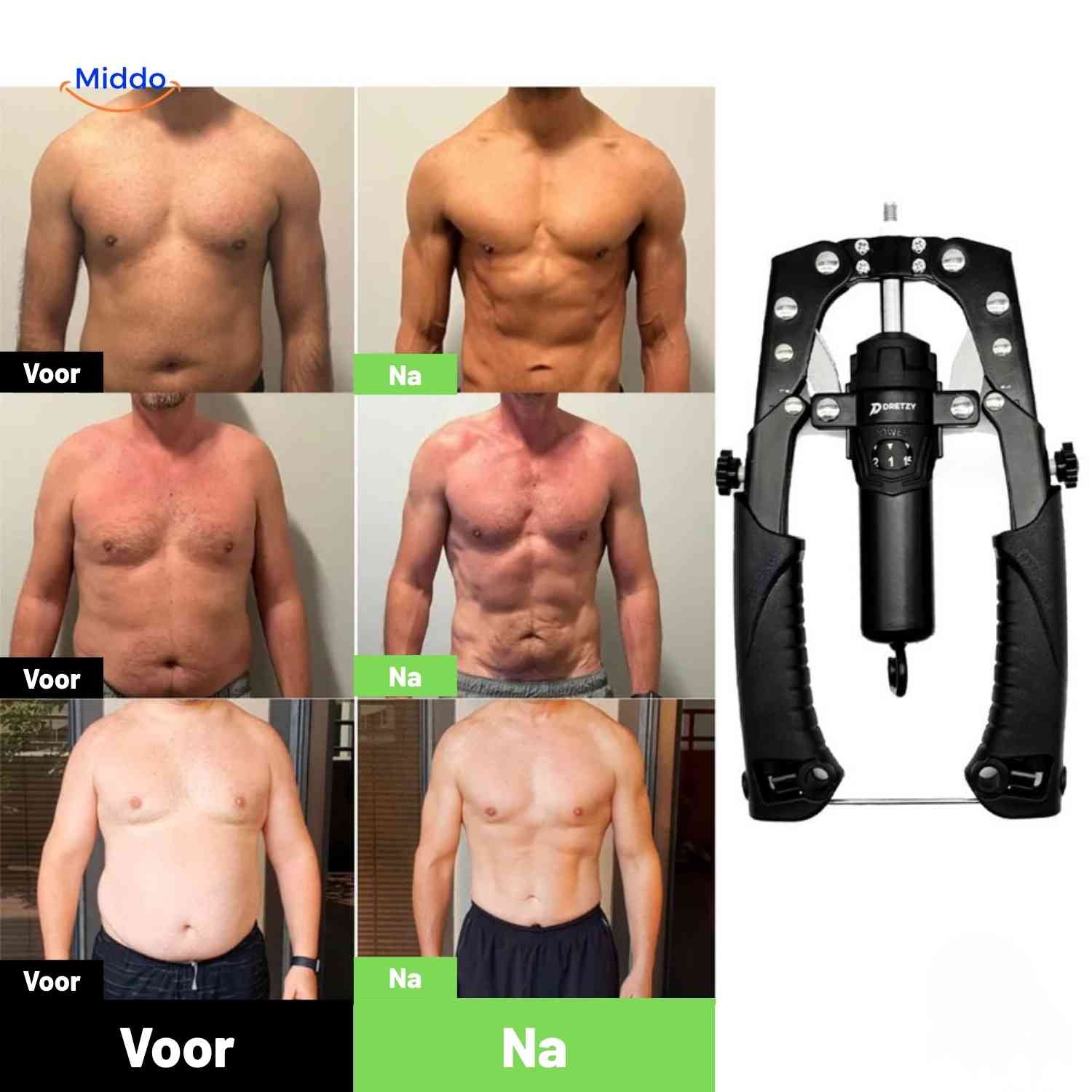 PowerFlex™ Arm Trainer | Verstelbaar (10-200kg), Sterke Grip & Thuisfitness