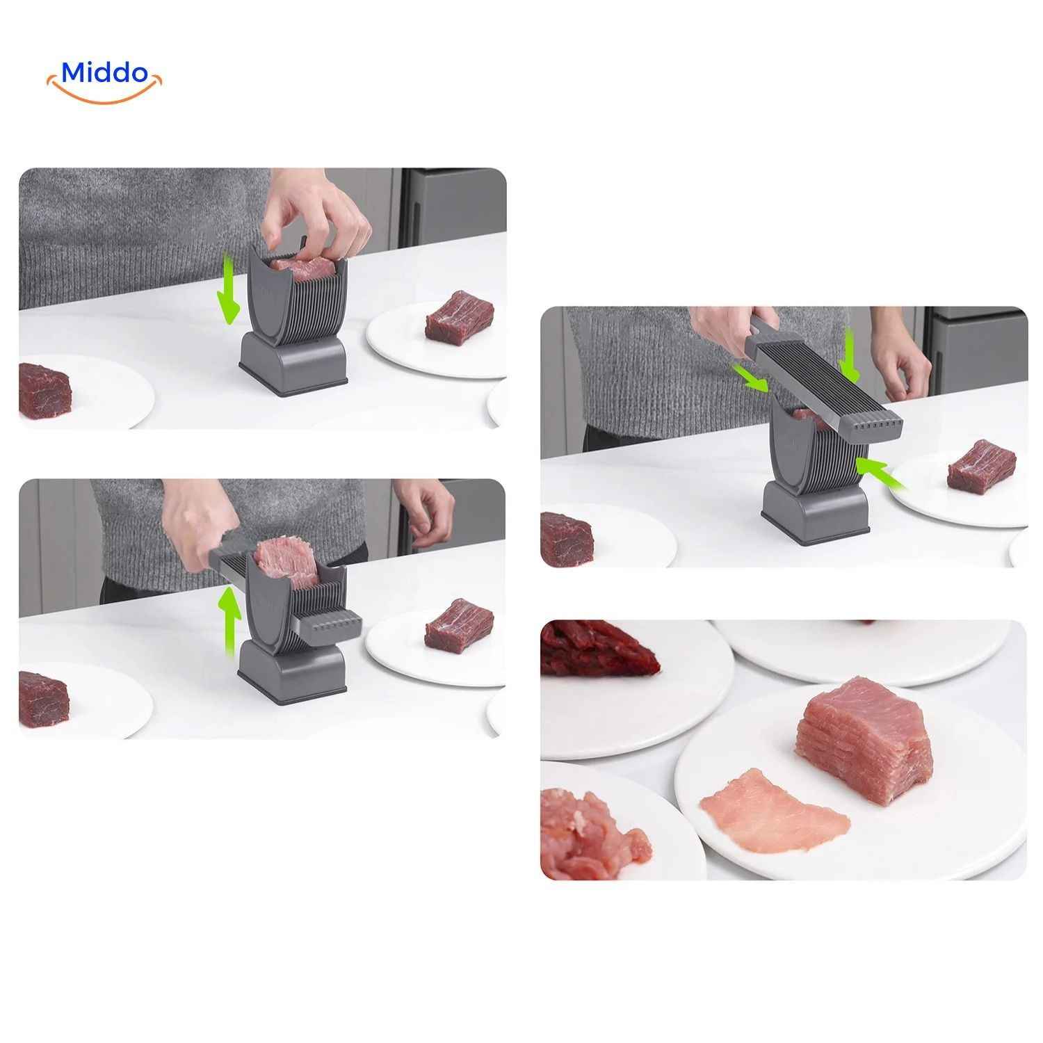 Slicora™ Vlees Snijset | Handmatig, Dunne Plakken & Multi-functie